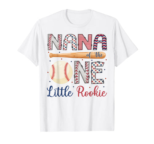 Nana One Little Rookie Baseball 1St T-Shirt - Custom Art Print Men Women - T-Shirt, Sweatshirt, Hoodie