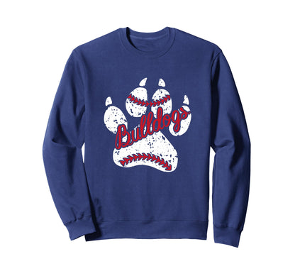 Go Bulldogs Pawprint School Sweatshirt - Aesthetic Graphic for Adults - T-Shirt, Sweatshirt, Hoodie