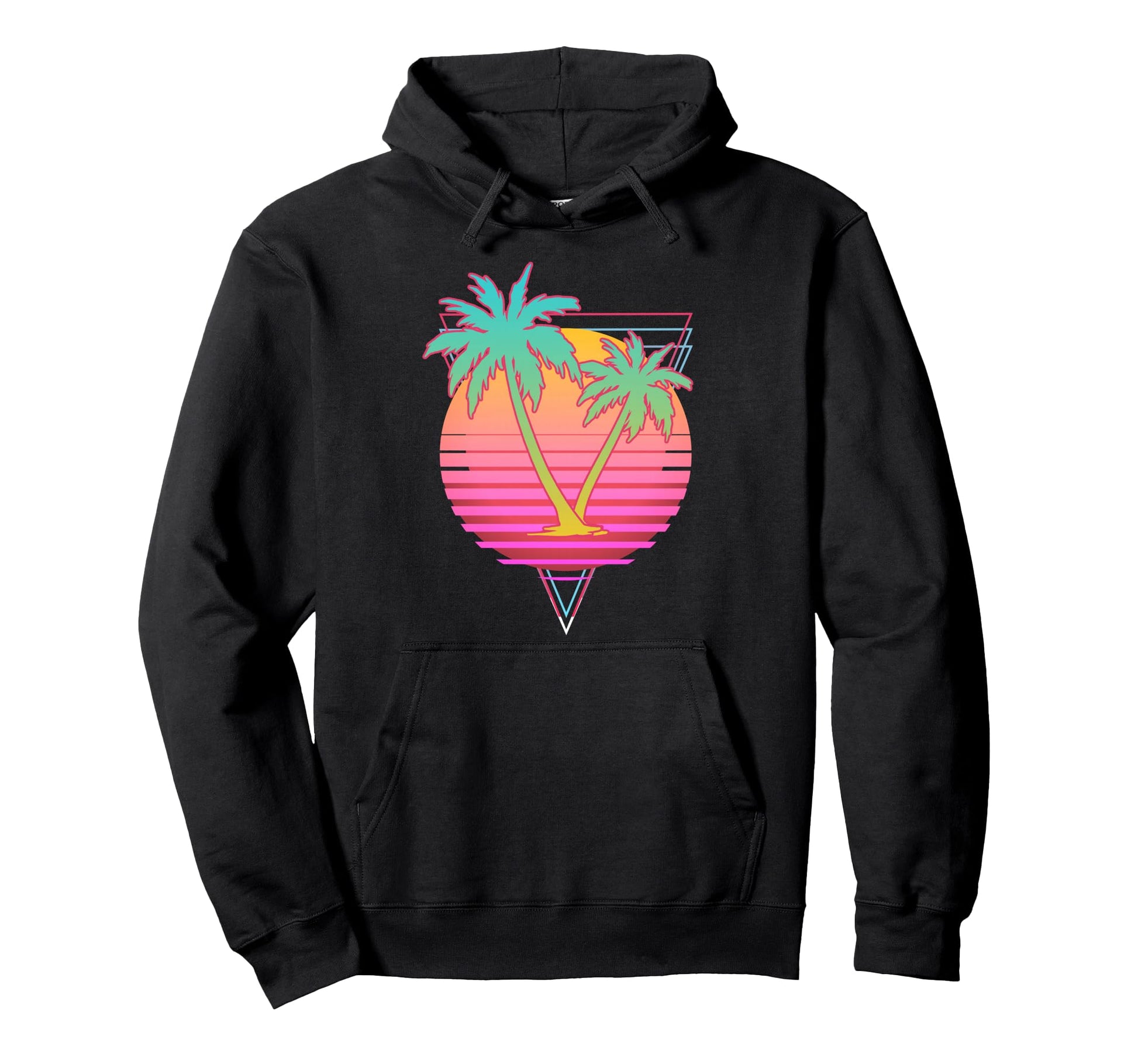 Art 1980S Synthwave Sunset Vaporwave Hoodie - Aesthetic Graphic for Adults - T-Shirt, Sweatshirt, Hoodie