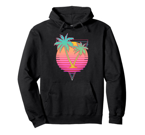 Art 1980S Synthwave Sunset Vaporwave Hoodie - Aesthetic Graphic for Adults - T-Shirt, Sweatshirt, Hoodie