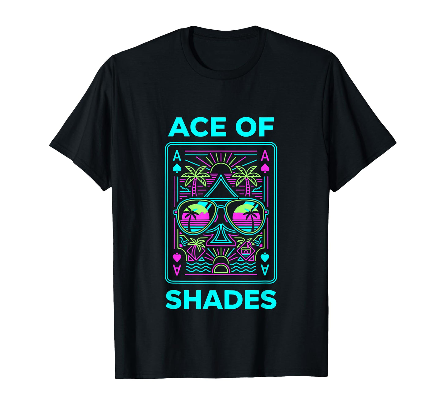 Ace Shades Vaporwave Beach Aesthetic T-Shirt - Graphic Print Unisex - T-Shirt, Sweatshirt, Hoodie