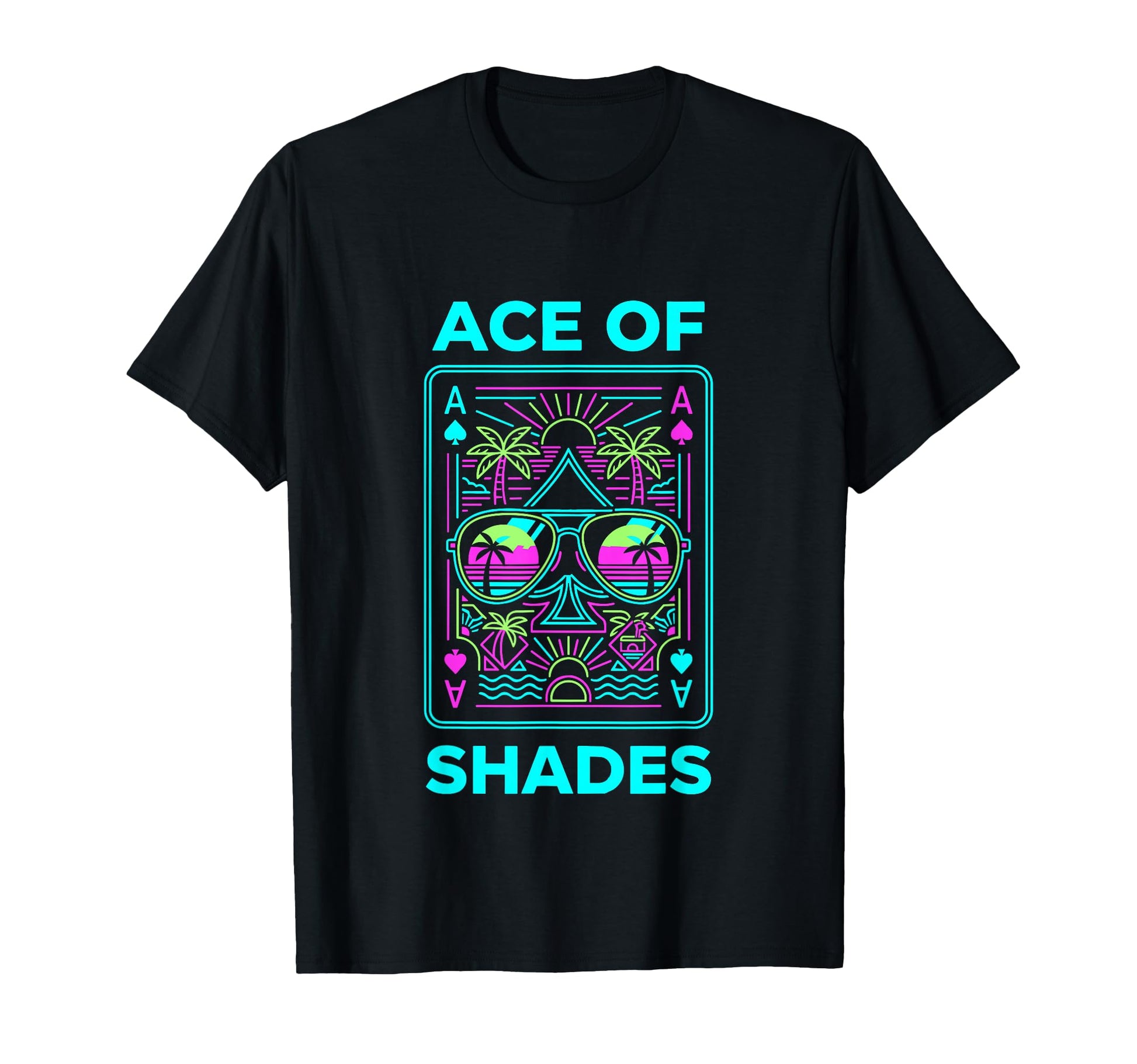 Ace Shades Vaporwave Beach Aesthetic T-Shirt - Graphic Print Unisex - T-Shirt, Sweatshirt, Hoodie