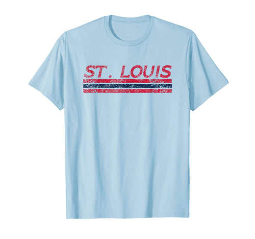 St Louis Missouri Weathered Stripe T-Shirt - Aesthetic Graphic Men Women - T-Shirt, Sweatshirt, Hoodie