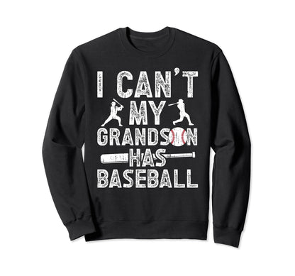 My Grandson Has Baseball Grandpa Sweatshirt - Graphic Print Men Women - T-Shirt, Sweatshirt, Hoodie