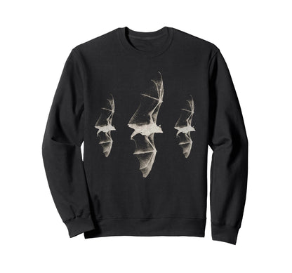 Three Bats Gothic Y2K 90S Grunge Dark Art Sweatshirt - Graphic Print Unisex - T-Shirt, Sweatshirt, Hoodie