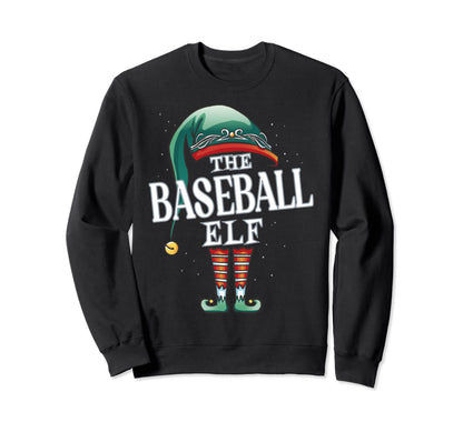 Baseball Elf Group Pajama Party Sweatshirt - Fun Novelty Design Unisex - T-Shirt, Sweatshirt, Hoodie