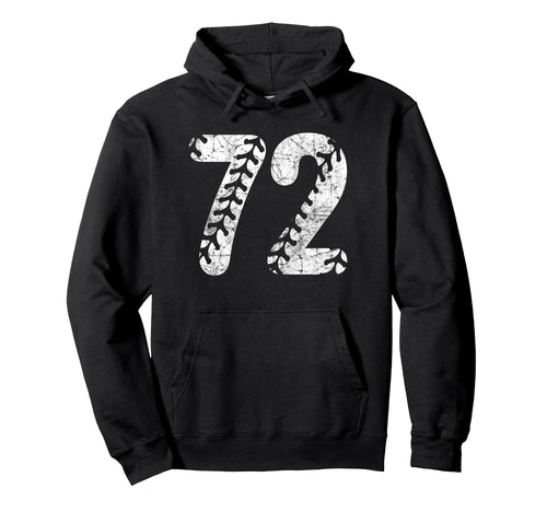 Baseball Softball Mom 72 Number 72 Hoodie - Graphic Print for Adults - T-Shirt, Sweatshirt, Hoodie