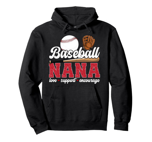 Baseball Nana Love Support Nana Hoodie - Minimalist Print Men Women - T-Shirt, Sweatshirt, Hoodie