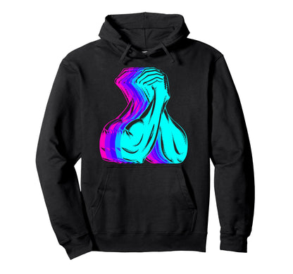 Arm Wrestling Arm Wrestler Vaporwave Hoodie - Minimalist Print Men Women - T-Shirt, Sweatshirt, Hoodie