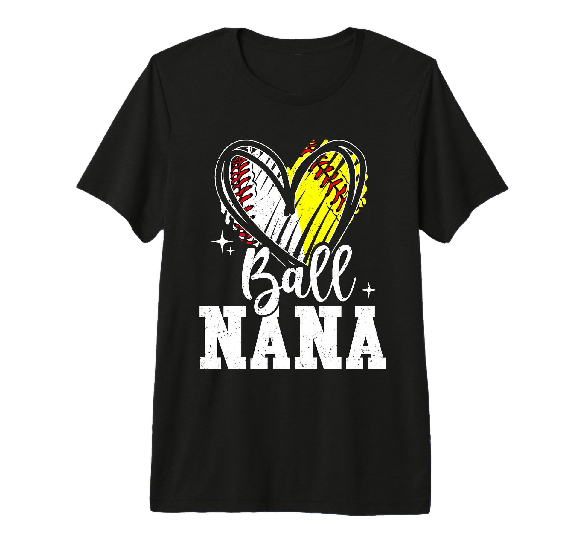 Ball Nana Grandma Softball Baseball T-Shirt - Trendy Graphic for Adults - T-Shirt, Sweatshirt, Hoodie