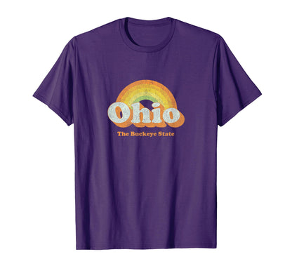 Ohio 70S Rainbow T-Shirt - Graphic Print for Adults - T-Shirt, Sweatshirt, Hoodie