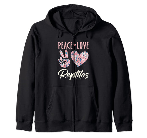 Peace Love Reptiles Gifts And Hoodie - Casual Everyday Wear for Adults - T-Shirt, Sweatshirt, Hoodie