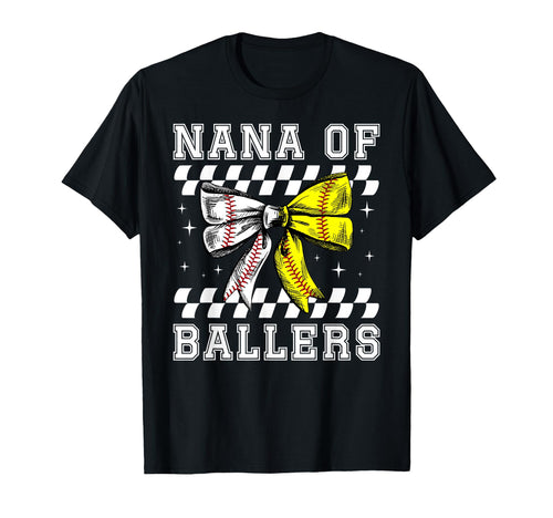 Nana Ballers Coquette Baseball Softball T-Shirt - Unique Graphic Unisex - T-Shirt, Sweatshirt, Hoodie