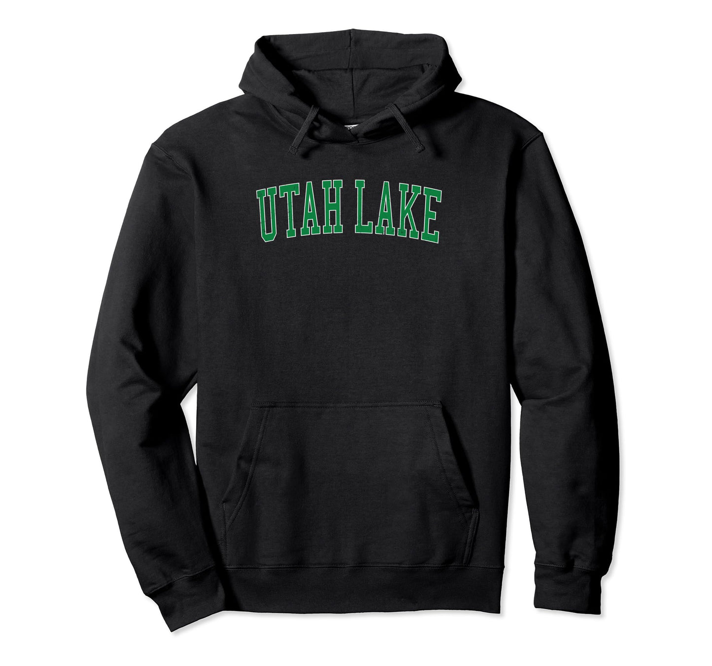 Utah Lake Distressed Green Varsity Hoodie - Custom Art Print for Adults - T-Shirt, Sweatshirt, Hoodie