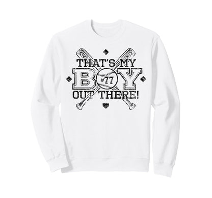 Baseball Mom Dad Thats My Proud Parent Sweatshirt - Trendy Graphic Unisex - T-Shirt, Sweatshirt, Hoodie