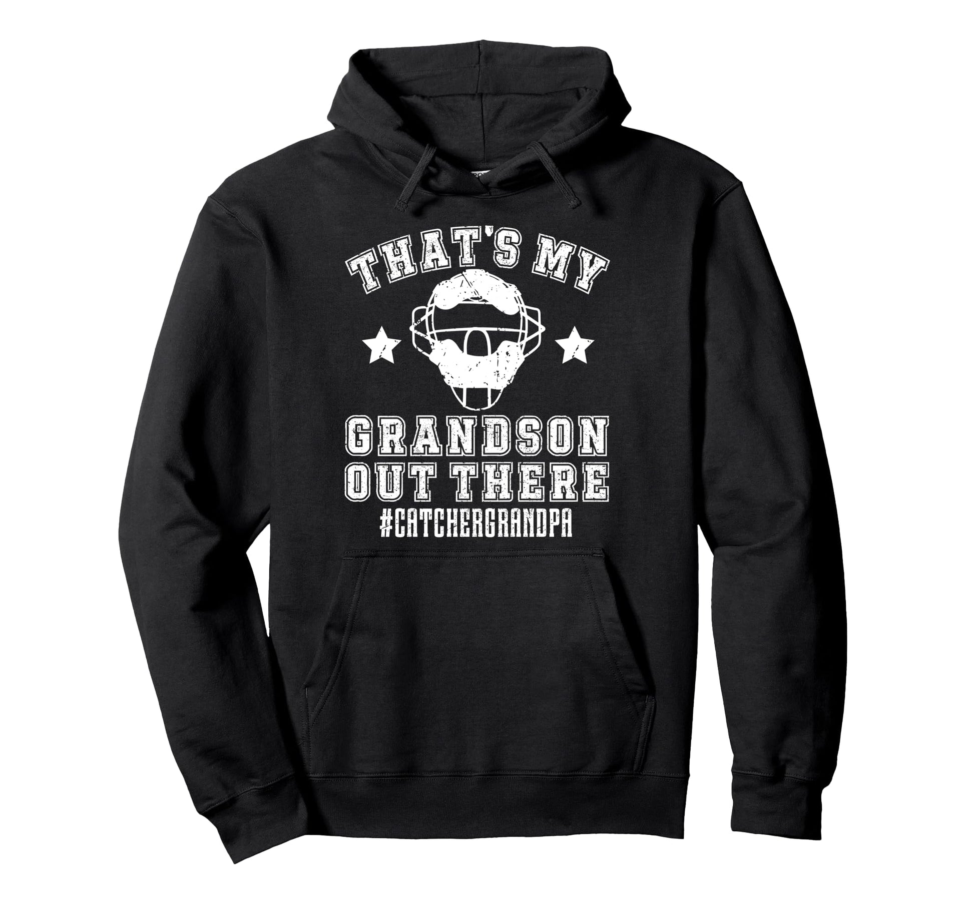 My Grandson Baseball Catcher Grandpa Hoodie - Unique Graphic Men Women - T-Shirt, Sweatshirt, Hoodie