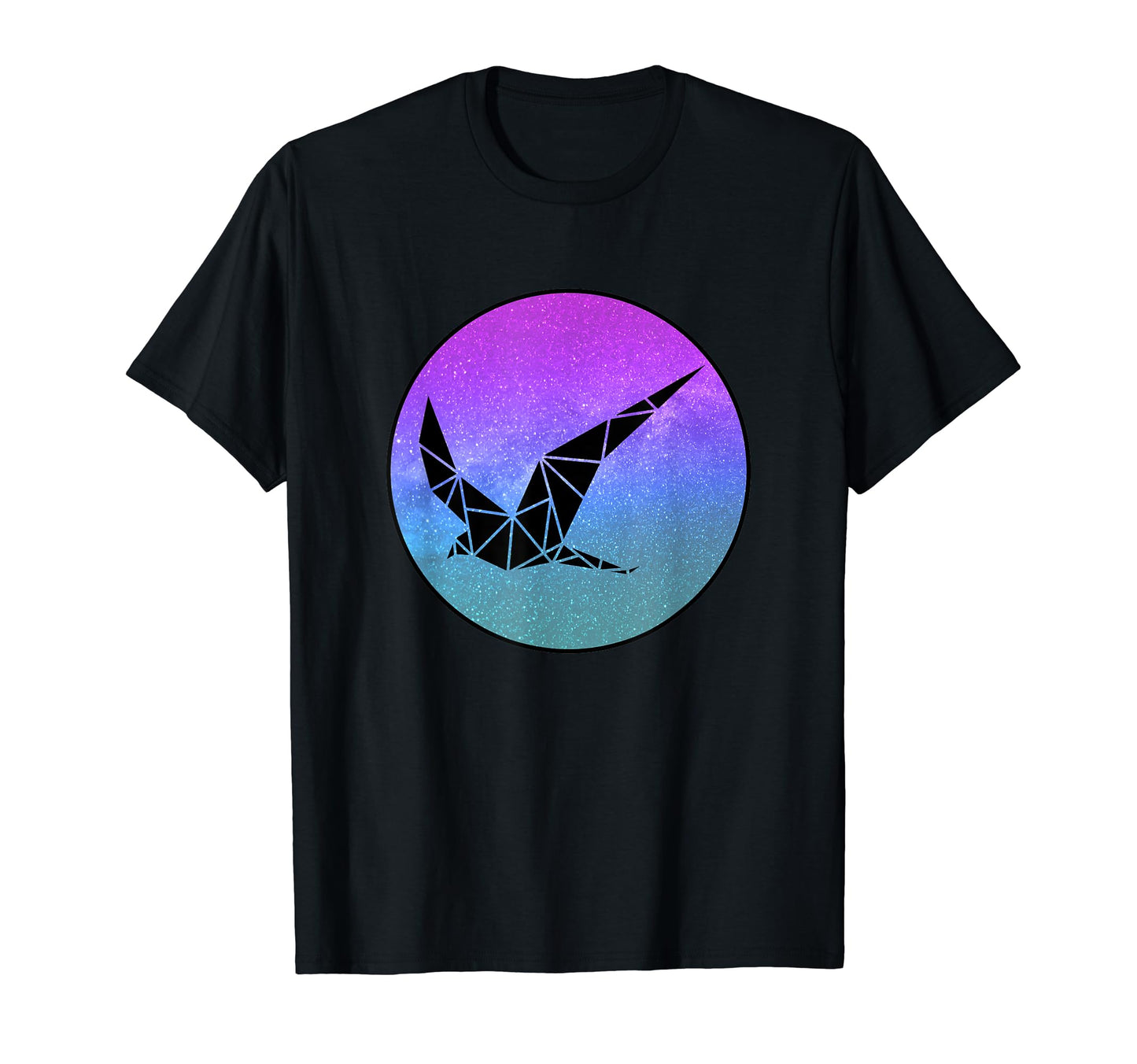 Bird Origami Galaxy Vaporwave T-Shirt - Custom Art Print Men Women - T-Shirt, Sweatshirt, Hoodie