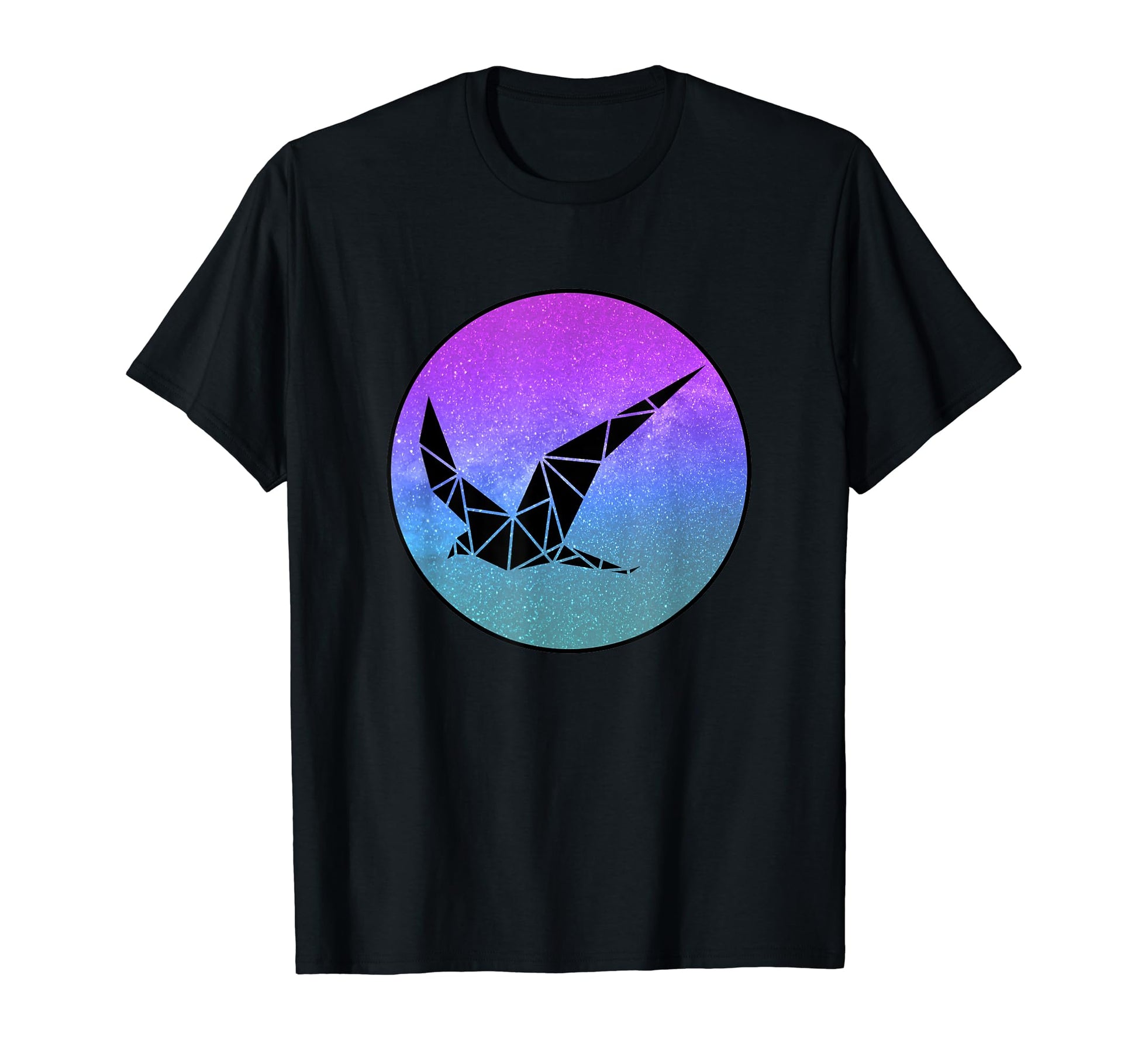 Bird Origami Galaxy Vaporwave T-Shirt - Custom Art Print Men Women - T-Shirt, Sweatshirt, Hoodie