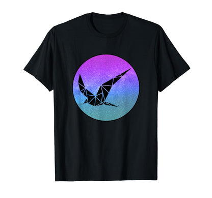 Bird Origami Galaxy Vaporwave T-Shirt - Custom Art Print Men Women - T-Shirt, Sweatshirt, Hoodie