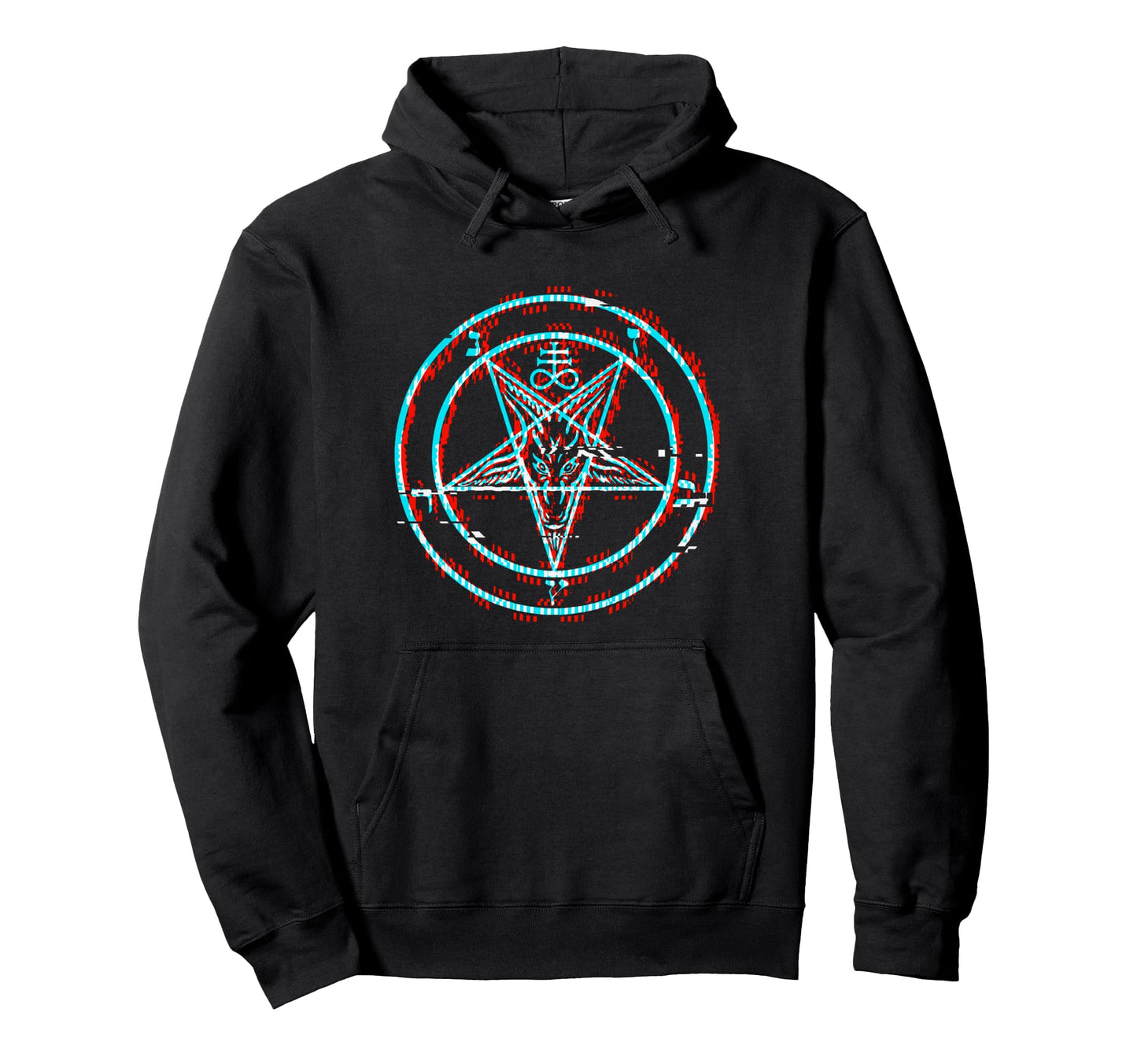 Satanic Pentagram Baphomet Vaporwave Hoodie - Fun Novelty Design Men Women - T-Shirt, Sweatshirt, Hoodie