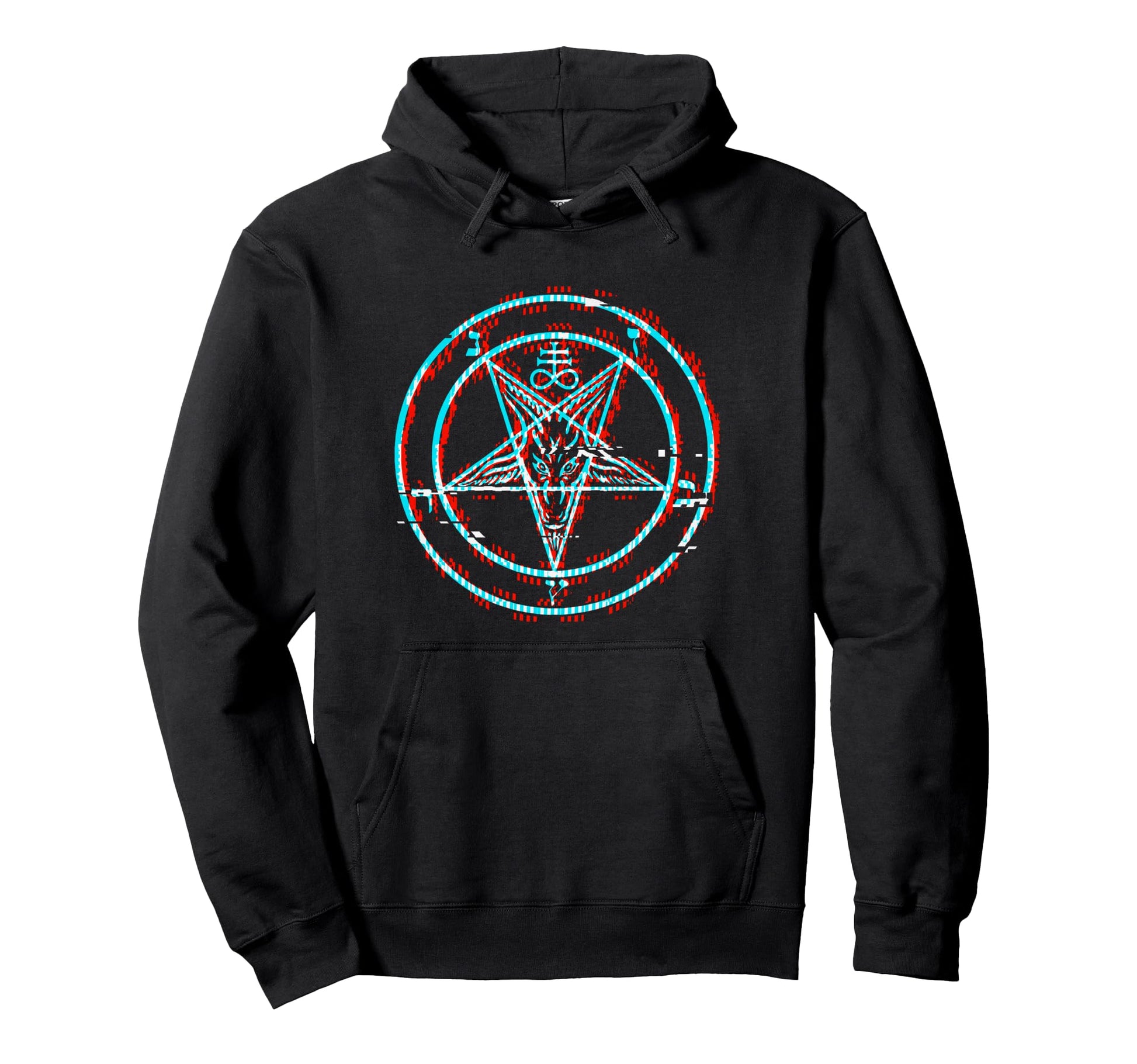Satanic Pentagram Baphomet Vaporwave Hoodie - Fun Novelty Design Men Women - T-Shirt, Sweatshirt, Hoodie