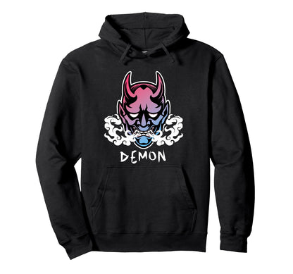 Hannya Japanese Oni Demon Aesthetic Hoodie - Fun Novelty Design Unisex - T-Shirt, Sweatshirt, Hoodie