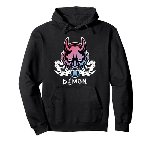 Hannya Japanese Oni Demon Aesthetic Hoodie - Fun Novelty Design Unisex - T-Shirt, Sweatshirt, Hoodie