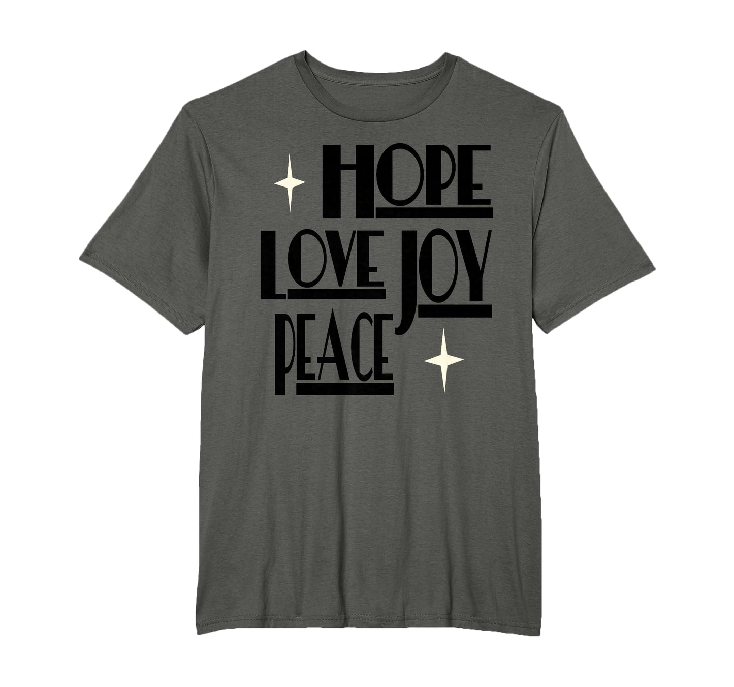 Relentless Designs Hope Love Joy Peace T-Shirt - Trendy Graphic for Adults - T-Shirt, Sweatshirt, Hoodie