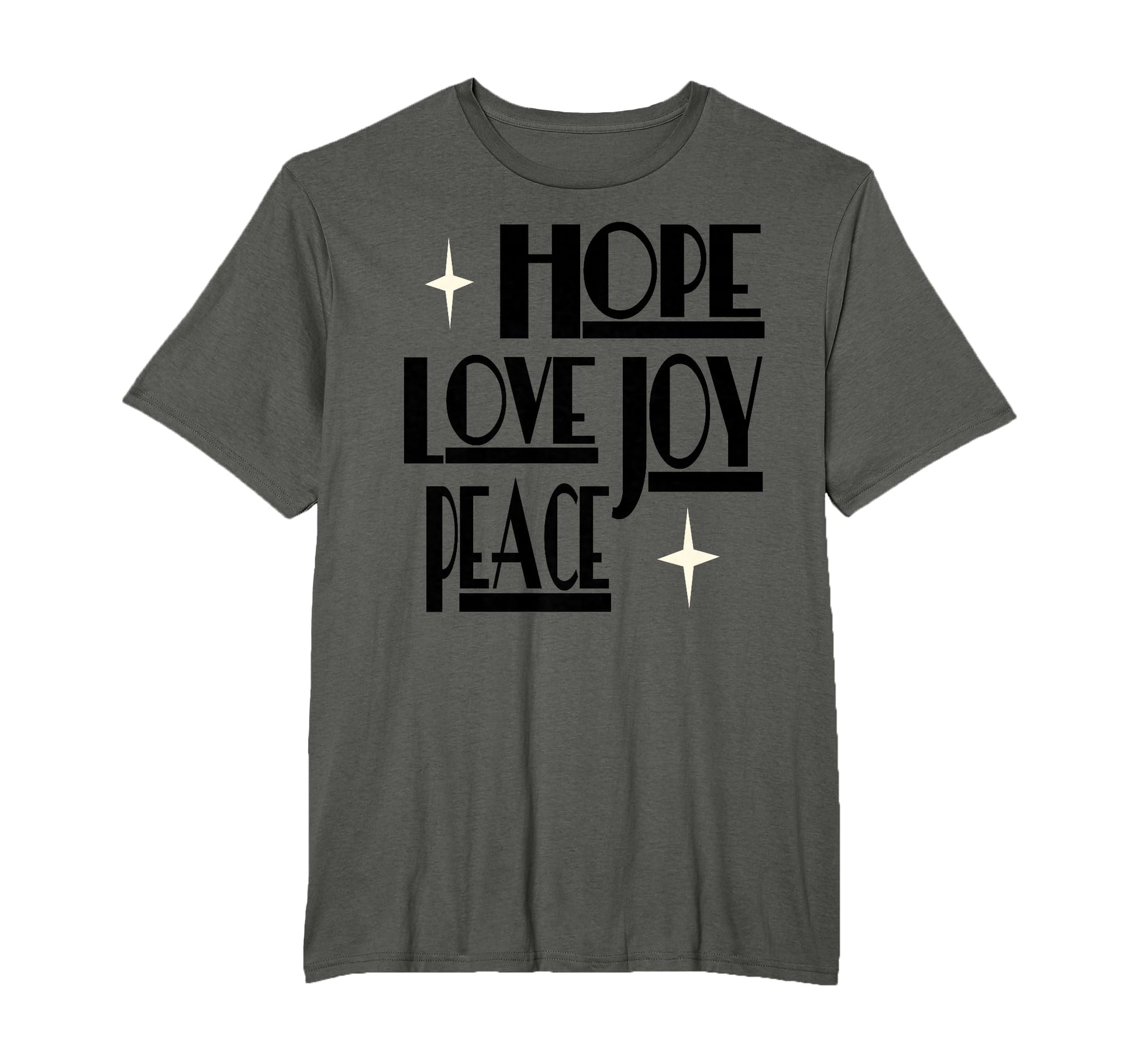 Relentless Designs Hope Love Joy Peace T-Shirt - Trendy Graphic for Adults - T-Shirt, Sweatshirt, Hoodie