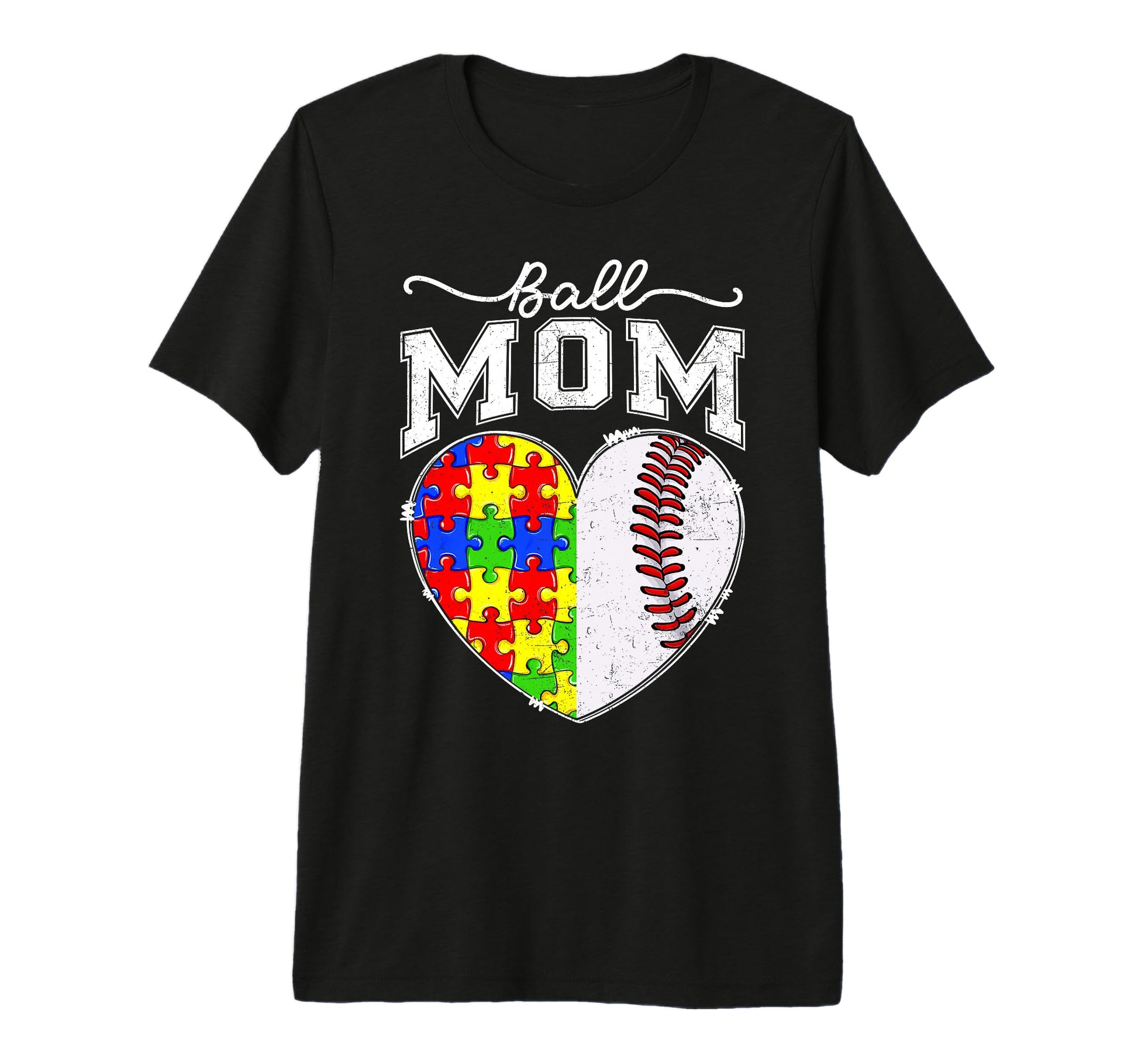 Ball Mom Mama Autism Awareness Day T-Shirt - Aesthetic Graphic for Adults - T-Shirt, Sweatshirt, Hoodie