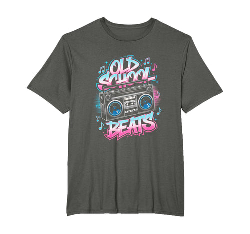 Old School Beats Hip Hop Beatbox Boombox T-Shirt - Trendy Graphic Unisex - T-Shirt, Sweatshirt, Hoodie