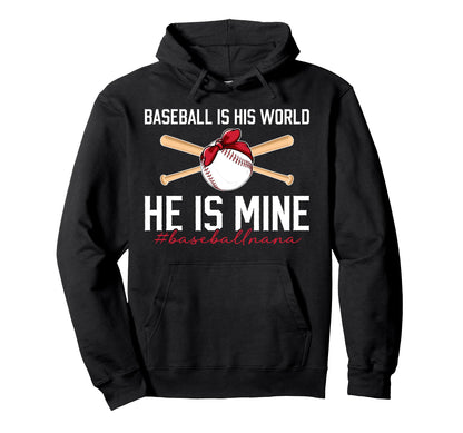 Baseball Nana Grandma Proud Baseball Hoodie - Streetwear Style for Adults - T-Shirt, Sweatshirt, Hoodie