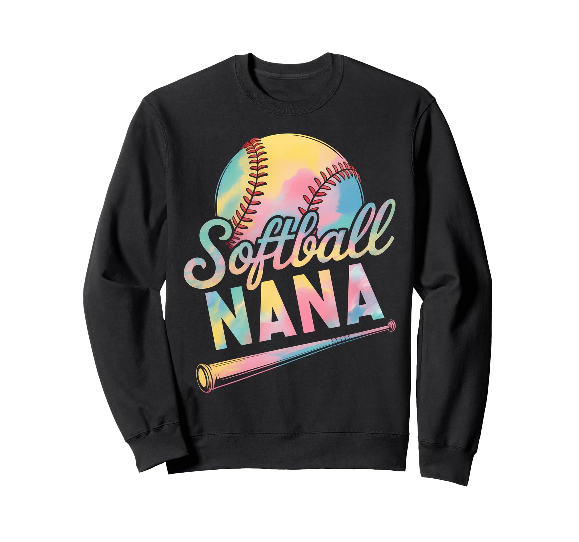 Softball Nana Tie Dye Grandma Sweatshirt - Streetwear Style Men Women - T-Shirt, Sweatshirt, Hoodie