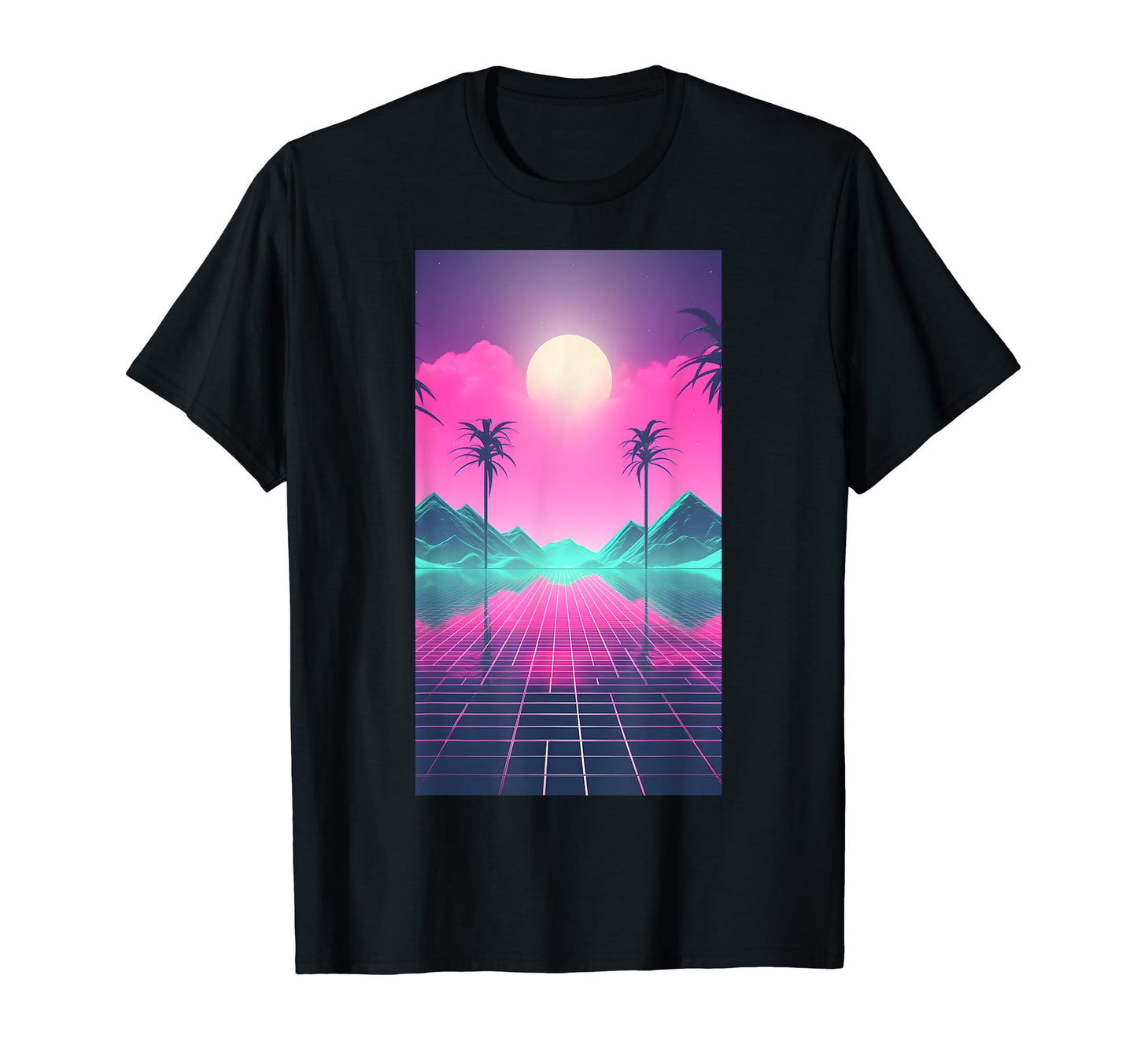 80S Vaporwave Landscape Aesthetic T-Shirt - Unique Graphic for Adults - T-Shirt, Sweatshirt, Hoodie