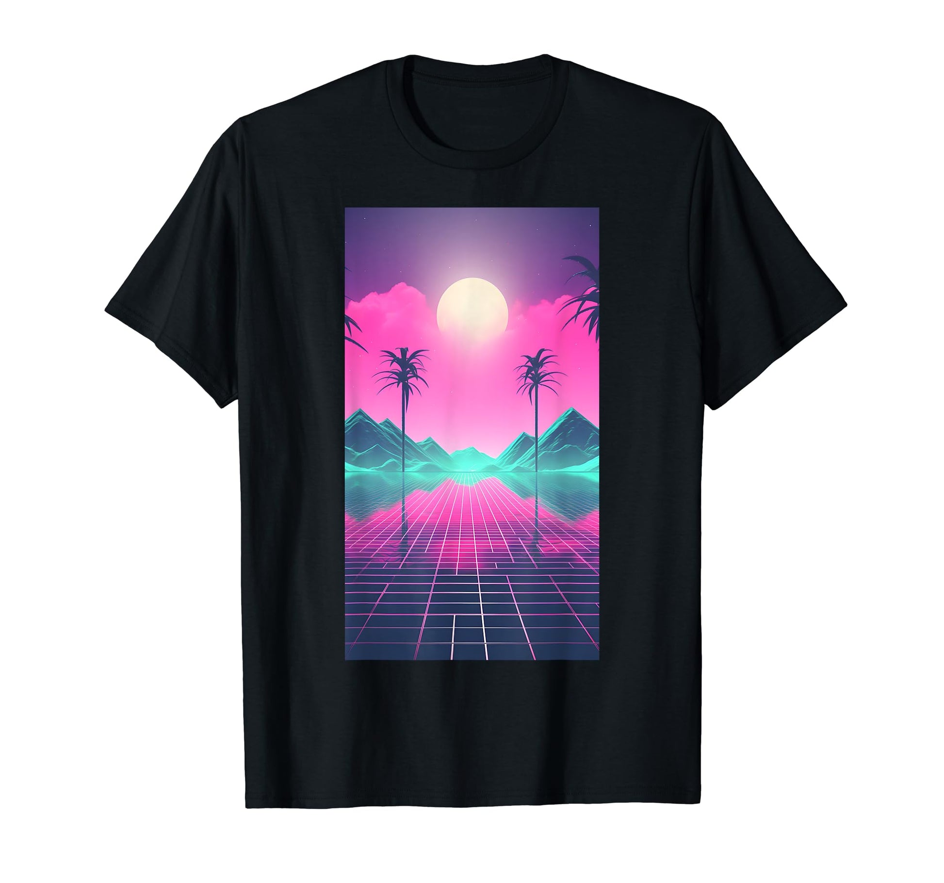 80S Vaporwave Landscape Aesthetic T-Shirt - Unique Graphic for Adults - T-Shirt, Sweatshirt, Hoodie