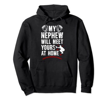 Home Baseball Catcher Aunt Baseball Hoodie - Graphic Print for Adults - T-Shirt, Sweatshirt, Hoodie