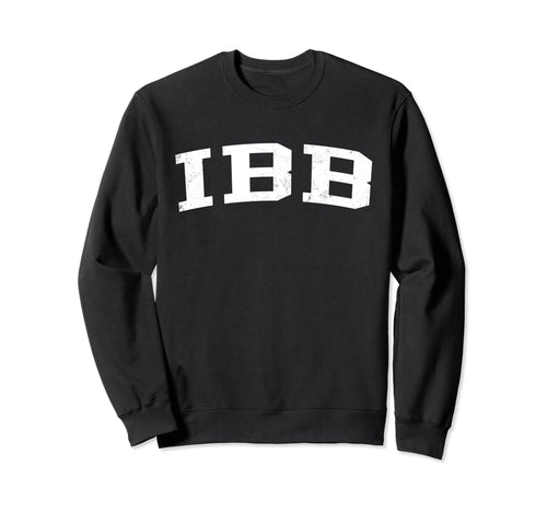 Ibb Yemen Distressed White Varsity Sweatshirt - Aesthetic Graphic Unisex - T-Shirt, Sweatshirt, Hoodie