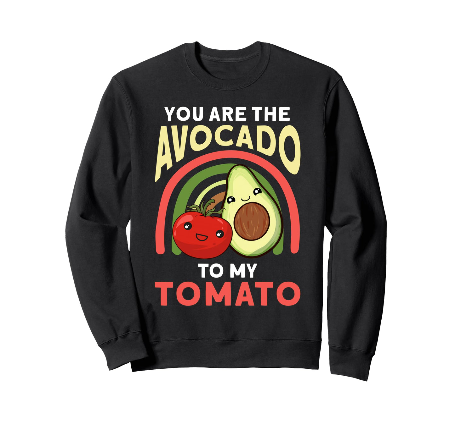 Avocado Matching Motif Kawaii Sweatshirt - Custom Art Print Men Women - T-Shirt, Sweatshirt, Hoodie
