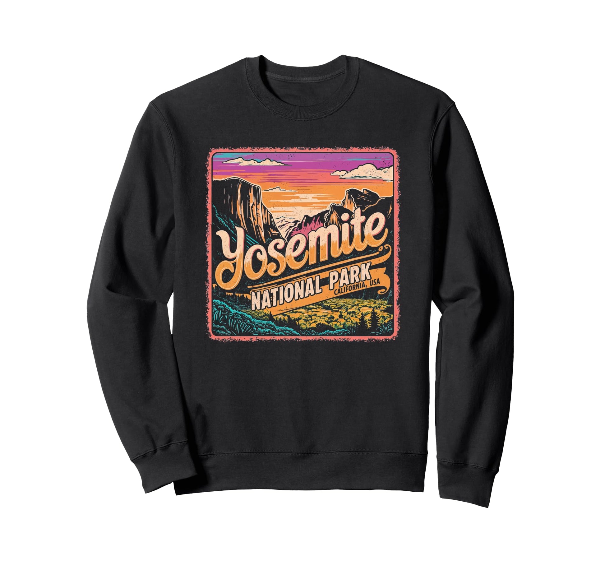 Yosemite National Park Sunset Sweatshirt - Novelty Apparel for Adults - T-Shirt, Sweatshirt, Hoodie