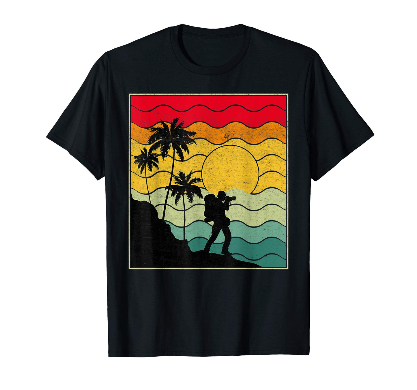 70S Photographer Camera Camping T-Shirt - Casual Everyday Wear Unisex - T-Shirt, Sweatshirt, Hoodie