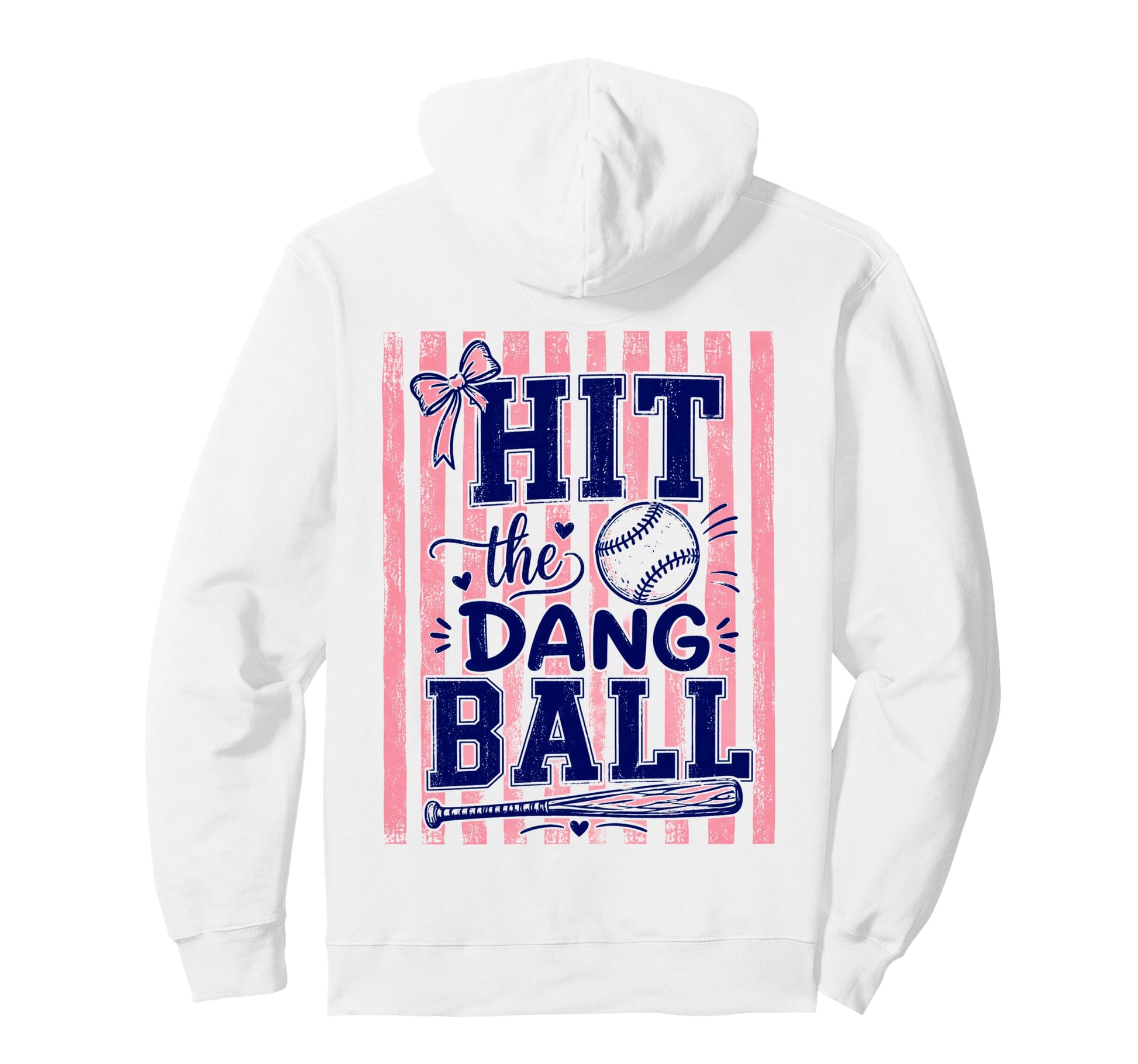 Baseball Season Game Day Hit Dang Ball Hoodie - Minimalist Print Men Women - T-Shirt, Sweatshirt, Hoodie
