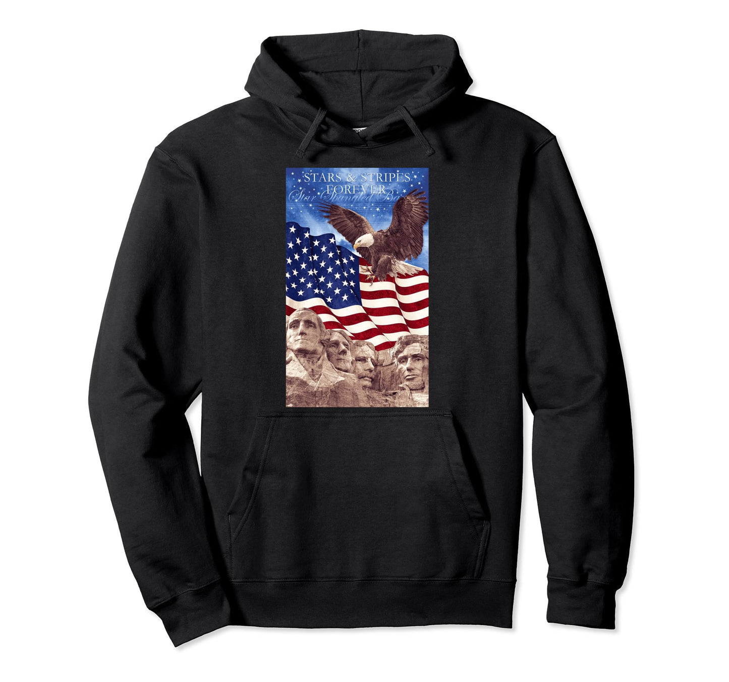 American Flag Eagle Mount Rushmore Us Hoodie - Aesthetic Graphic Men Women - T-Shirt, Sweatshirt, Hoodie