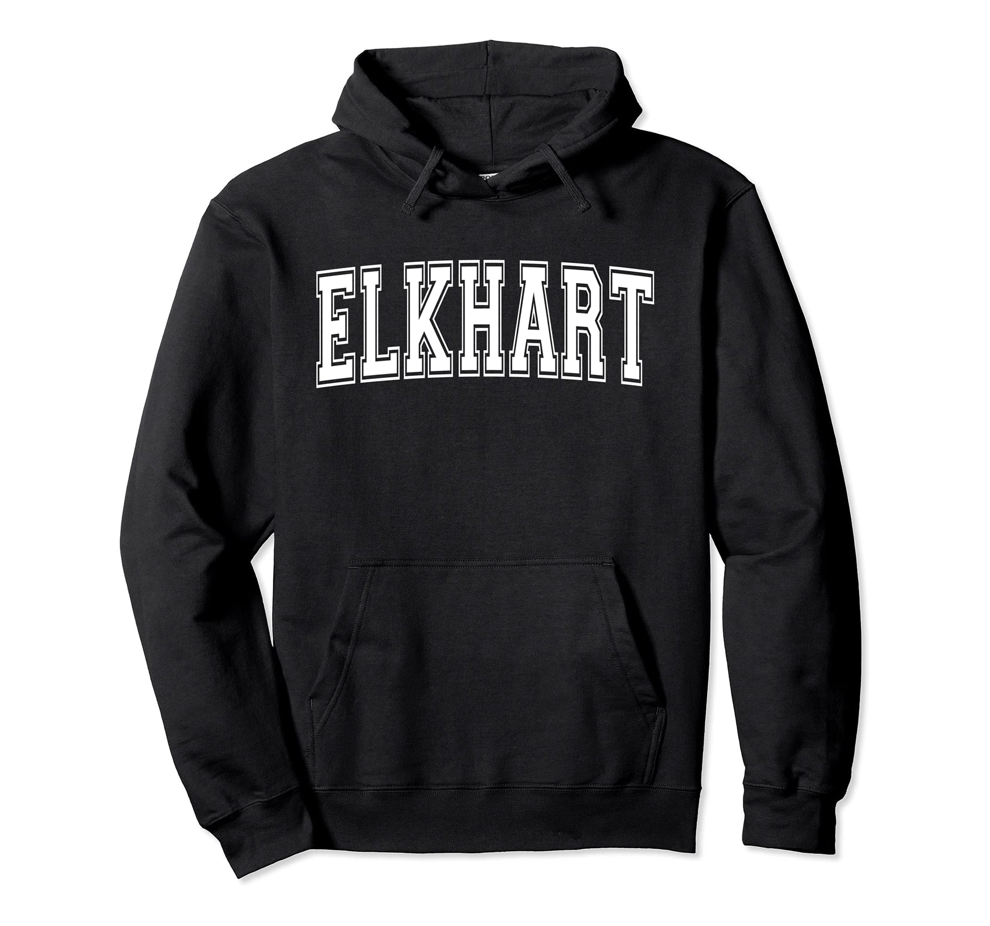 Elkhart Indiana Usa Sports Varsity Hoodie - Fun Novelty Design for Adults - T-Shirt, Sweatshirt, Hoodie