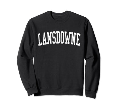 Lansdowne Va Distressed White Sweatshirt - Custom Art Print for Adults - T-Shirt, Sweatshirt, Hoodie