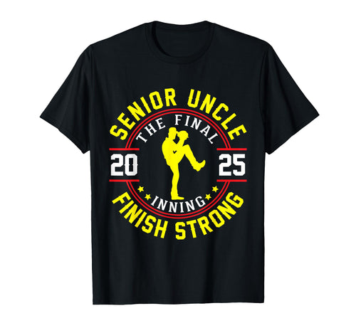 Baseball Player Senior Uncle 2025 T-Shirt - Custom Art Print Men Women - T-Shirt, Sweatshirt, Hoodie