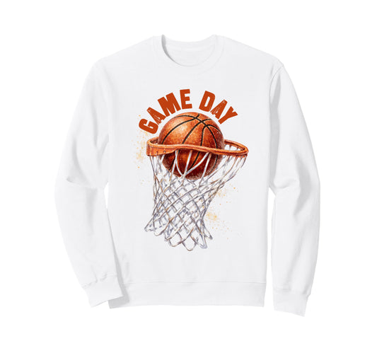 Game Day Vibes Basketball Lover Sweatshirt - Fun Novelty Design Men Women - T-Shirt, Sweatshirt, Hoodie