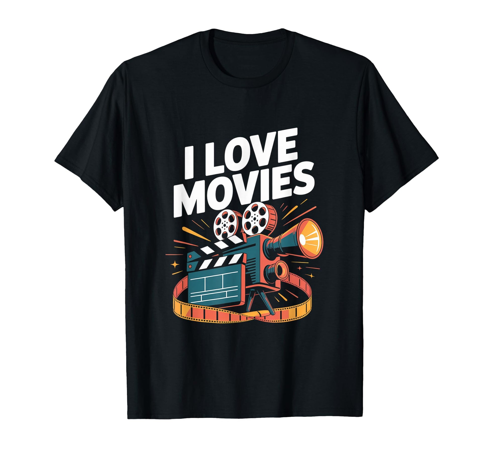 I Love Movies Camera Enthusiast T-Shirt - Aesthetic Graphic for Adults - T-Shirt, Sweatshirt, Hoodie