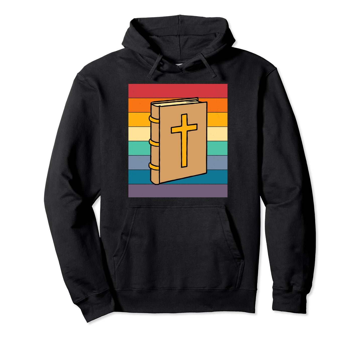 Christian Bible Distressed Rainbow Hoodie - Graphic Print Men Women - T-Shirt, Sweatshirt, Hoodie