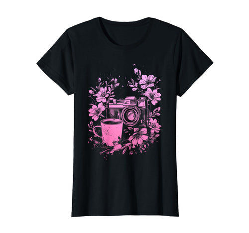 Photographer Coffee Camera T-Shirt - Casual Everyday Wear for Adults - T-Shirt, Sweatshirt, Hoodie