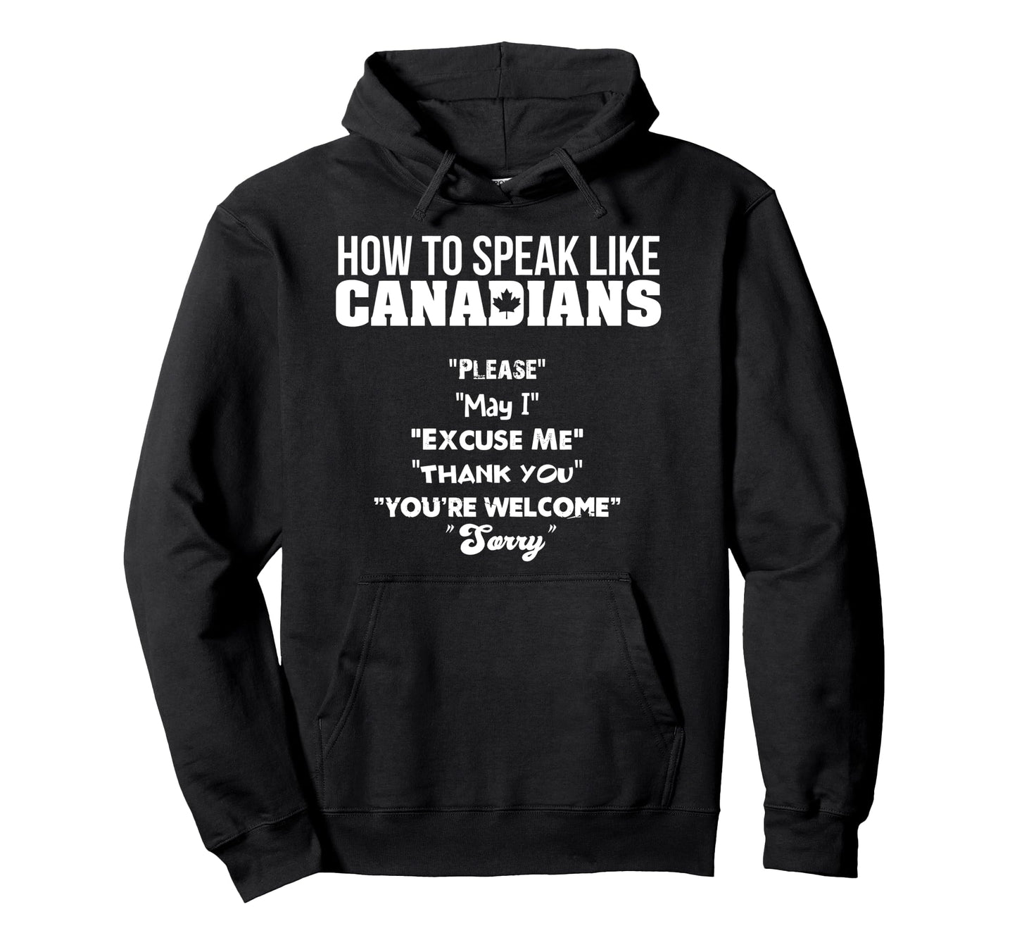 Canada Gift Flag Varsity Canadian Hoodie - Custom Art Print for Adults - T-Shirt, Sweatshirt, Hoodie